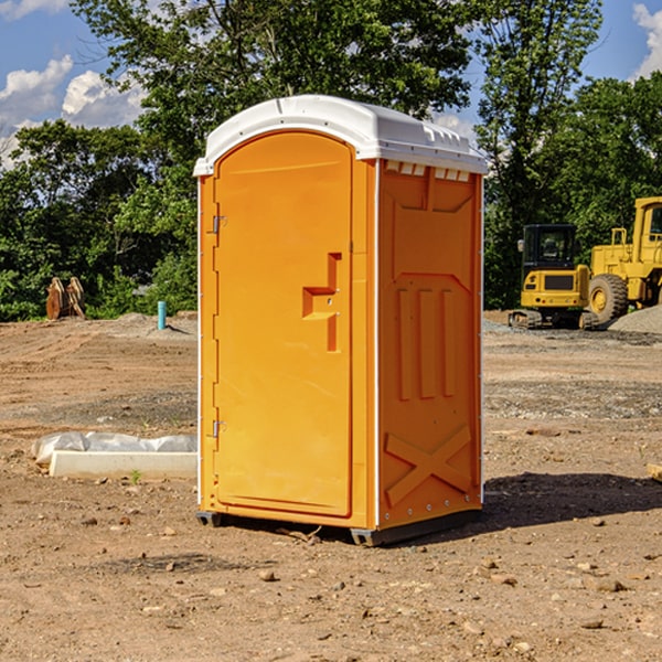 how often are the porta potties cleaned and serviced during a rental period in Parma